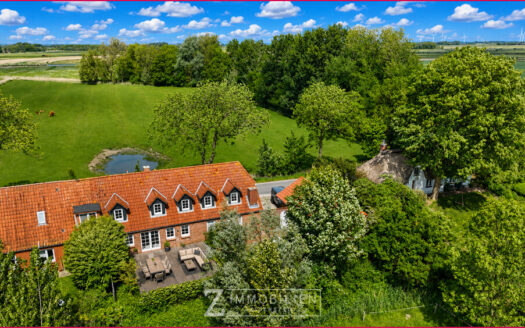 Panoramablick über die Felder Eiderstedts